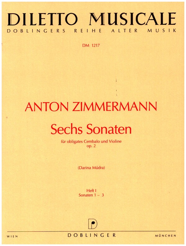 6 SONATEN OP.2 BAND 1 (NR.1-3)  FUER VIOLINE UND OBLIGATES CEMBALO  