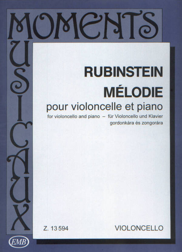 Melodie op.3,1 für Violoncello  und Klavier  