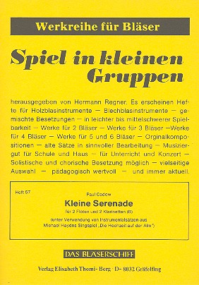 Kleine Serenade  für 2 Flöten und 2 Klarinetten  Partitur und Stimmen