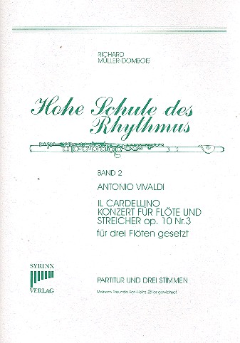 Concerto Il Cardellino op.10,3 für 3 Flöten  Partitur und Stimmen  