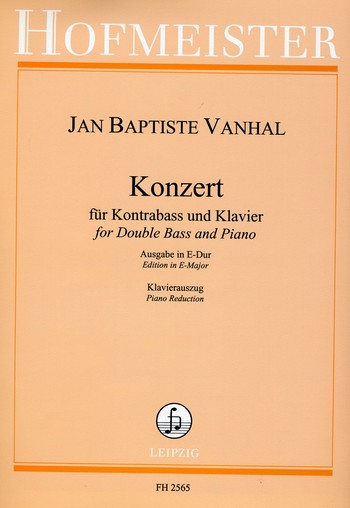 Konzert E-Dur für Kontrabass&nbsp;&nbsp;und Orchester für Kontrabass&nbsp;&nbsp;und Klavier
