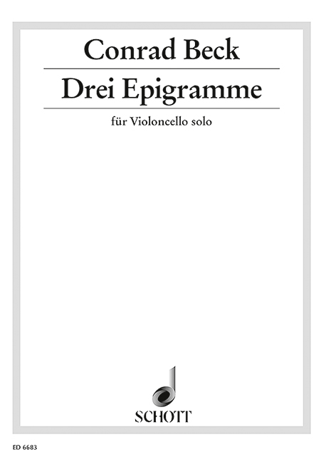 3 Epigramme&nbsp;&nbsp;für Violoncello&nbsp;&nbsp;