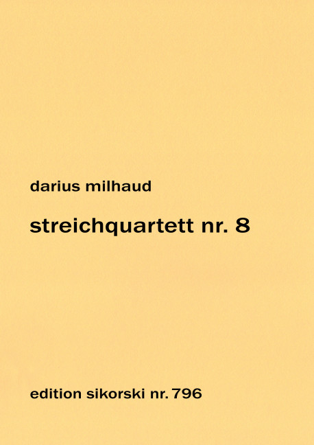 Streichquartett Nr.8 op.121&nbsp;&nbsp;Stimmen&nbsp;&nbsp;