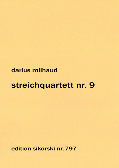 Streichquartett Nr.9 op.140&nbsp;&nbsp;Stimmen&nbsp;&nbsp;