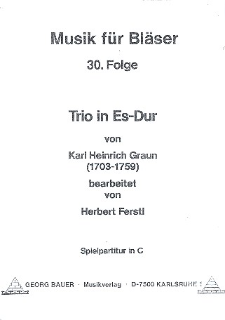 Trio Es-Dur für 3 Blasinstrumente  4 Stimmen und Partitur in C  