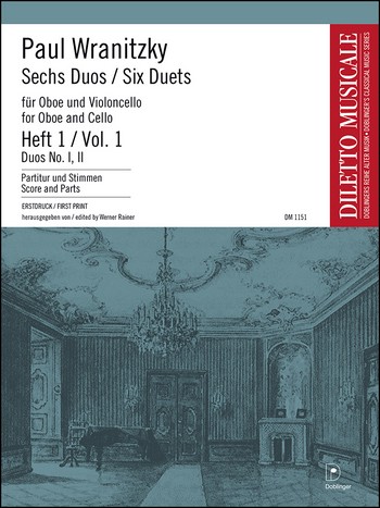 6 Duos Band 1 (Nr.1-2) für Oboe  und Violoncello  Partitur und Stimmen