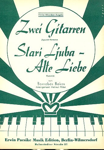 Zwei Gitarren  und  Stari ljuba:  für Klavier  