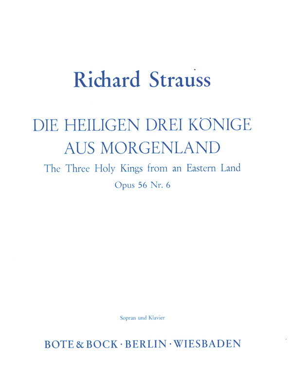 Die heiligen drei Könige aus Morgenland op.56,6&nbsp;&nbsp;für Gesang und Klavier (dt/en)&nbsp;&nbsp;