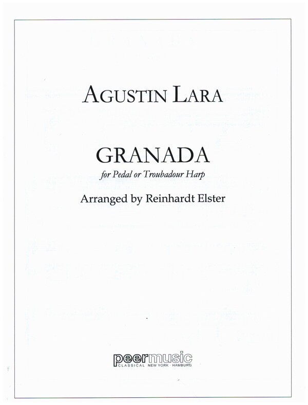 Granada&nbsp;&nbsp;for pedal or troubadour harp&nbsp;&nbsp;