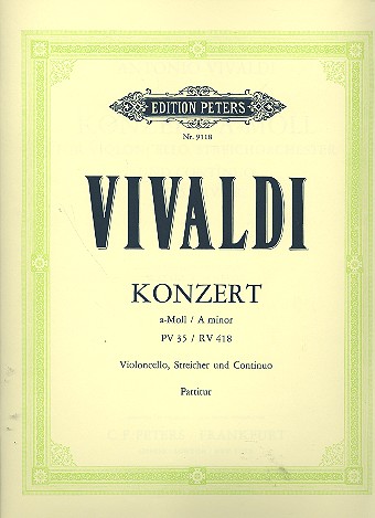 Konzert a-Moll PV35 RV418&nbsp;&nbsp;für Violoncello, Streicher und Bc&nbsp;&nbsp;Partitur