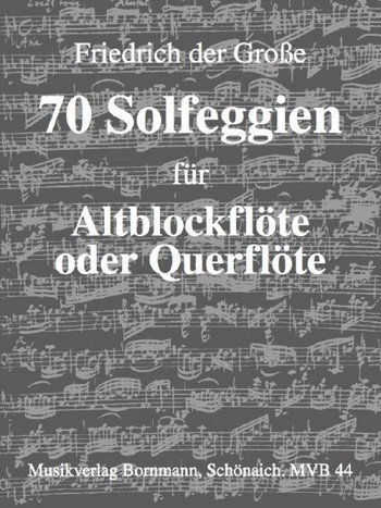 70 Solfeggien   für Altblockflöte Solo (Querflöte)  