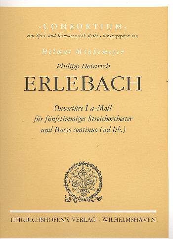 Ouvertüre a-Moll Nr.1 für  Streichorchester und Bc ad lib.  Partitur