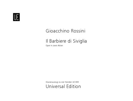 Il barbiere di Siviglia  Klavierauszug des Orchesterparts  zu 4 Händen (ohne gesangsstimmen)