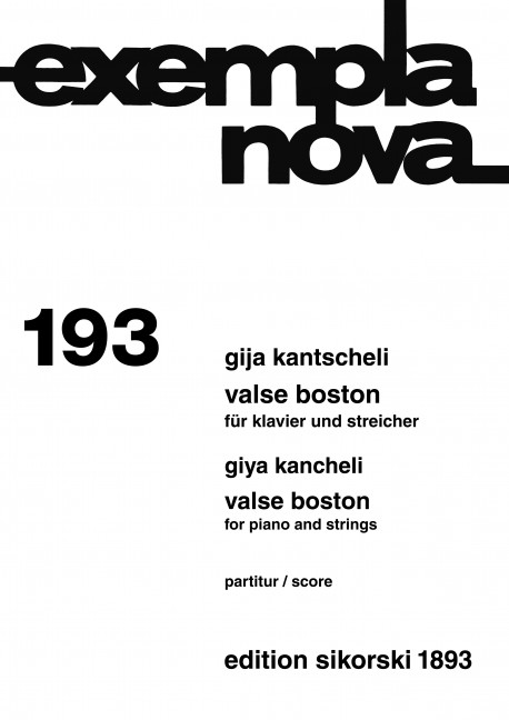 Valse Boston für Klavier und  Streicher  Partitur