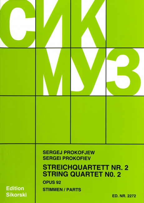Streichquartett Nr.2 op.92  für Streichquartett  Stimmen