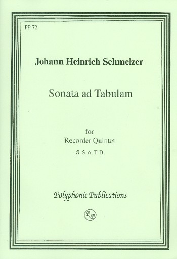 Sonata ad tabulam  for 5 recorders quintet (SSATB)  score and parts