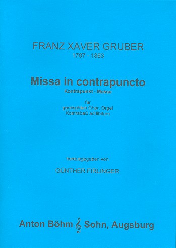 Missa in contrapuncto  für gem Chor, Orgel und Kontrabass ad lib.  Partitur