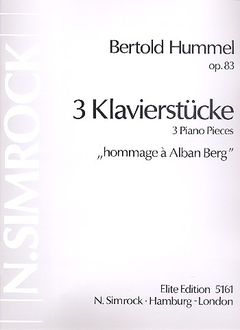 3 Klavierstücke op.83  für Klavier  