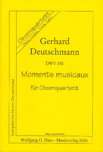 Moments musicaux DWV150  für Oboe und Streichtrio  Partitur und Stimmen