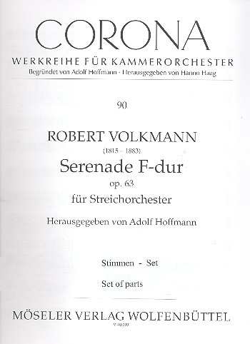 Serenade F-Dur Nr.2 op.63  für Streichorchester  Stimmensatz (3-3-2-3) (Verlagskopie)