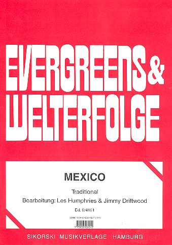 Mexico: Einzelausgabe Gesang&nbsp;&nbsp;und Klavier&nbsp;&nbsp;