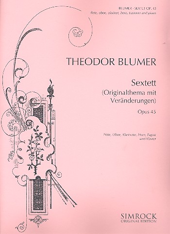 Sextett op.45  für Flöte, Oboe, Klarinette, Horn, Fagott, und Klavier  Stimmen