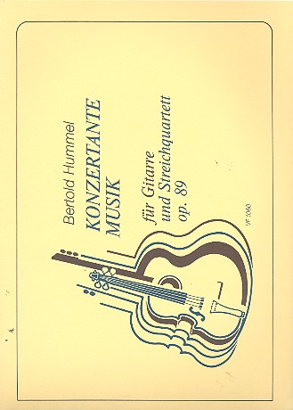 Konzertante Musik op.89  für Gitarre und Streichquartett  Partitur und Stimmen