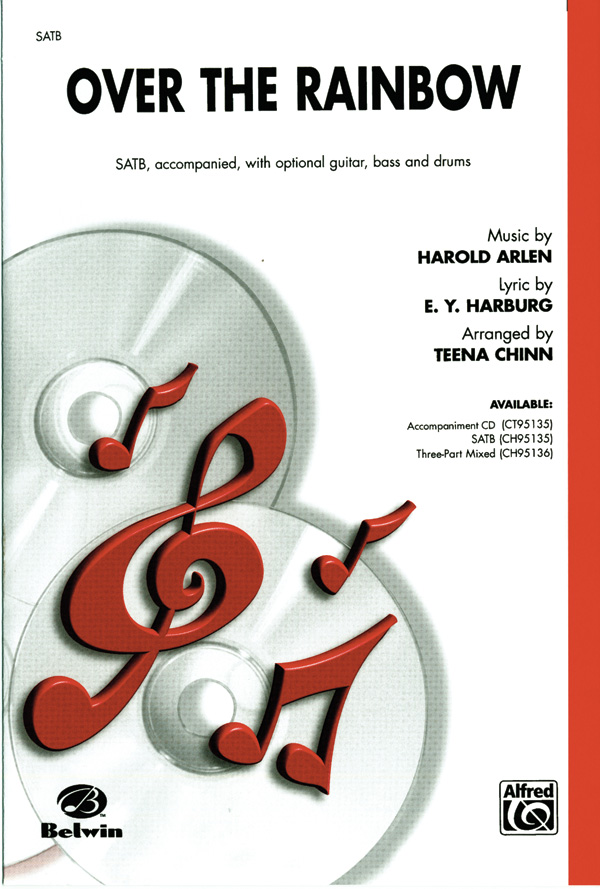 Over the Rainbow  for mixed chorus  and piano with optional rhythm section  score
