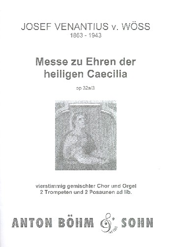 Messe zu Ehren der Heiligen Caecilie op.32,3 &nbsp;&nbsp;für gem Chor und Orgel&nbsp;&nbsp;Partitur (= Orgelstimme)