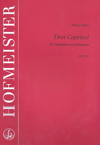 3 Capricci für Mandoline und  Mandola  Spielpartitur