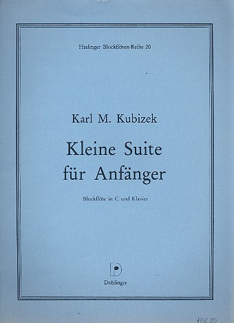 Kleine Suite für Anfänger  für Blockflöte in C und Klavier  