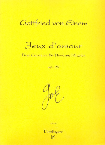 Jeux d'amour op.99 3 Capricen  für Horn und Klavier  