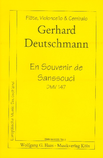 En souvenir de sanssouci DWV147  für Flöte, Violoncello, Cembalo  Stimmen