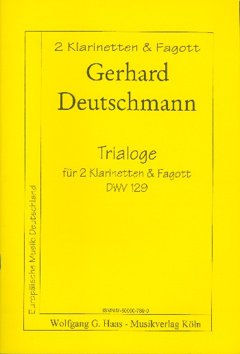 Trialoge DWV129  für Fagott und 2 Klarinetten  Partitur und Stimmen