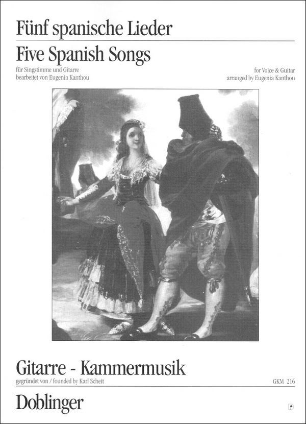 5 spanische Lieder  für Singstimme und Gitarre  