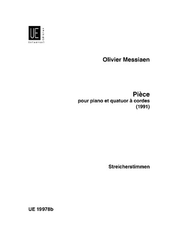 Pièce pour piano et quatuor  à cordes (1991)  Streicherstimmen