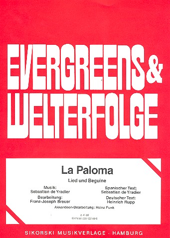 La Paloma  für Akkordeon  
