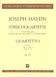 Streichquartett Es-Dur op.71,3&nbsp;&nbsp;Hob.III:71&nbsp;&nbsp;Studienpartitur