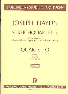 Streichquartett d-Moll op.42 Hob.III:43&nbsp;&nbsp;Studienpartitur&nbsp;&nbsp;