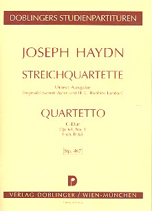 Streichquartett C-Dur Op.64,1&nbsp;&nbsp;Hob.III:65,  Studienpartitur&nbsp;&nbsp;
