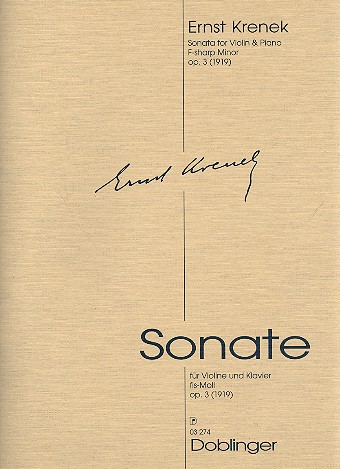 Sonate fis-Moll op.3 für Violine  und Klavier  