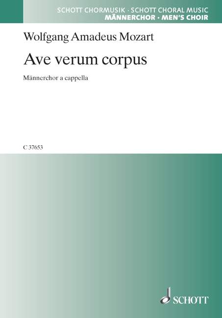 Ave verum corpus KV 618&nbsp;&nbsp;für Männerchor (TTBB)&nbsp;&nbsp;Chorpartitur