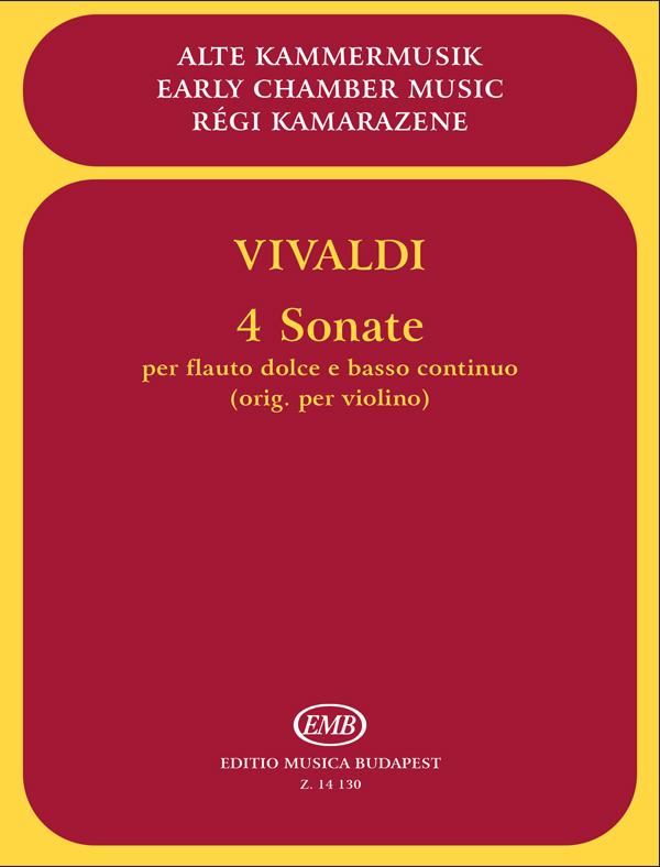4 sonate per flauto dolce e bc  (orig. per violino)  