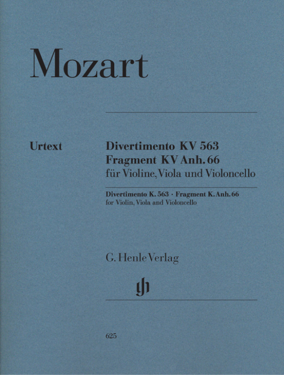 Divertimento KV563 und Fragment G-Dur KVanh.66&nbsp;&nbsp;für Streichtrio&nbsp;&nbsp;Stimmen