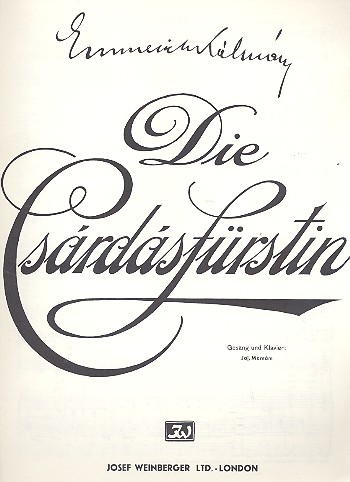Jaj Mamán aus Die Csardasfürstin&nbsp;&nbsp;für Gesang und Klavier&nbsp;&nbsp;