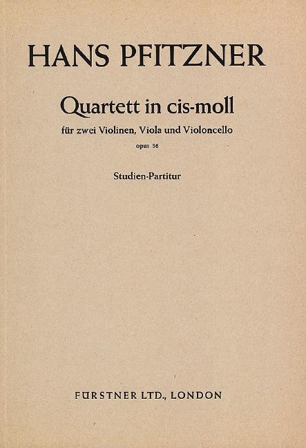 Streichquartett cis-Moll op. 36    Studienpartitur