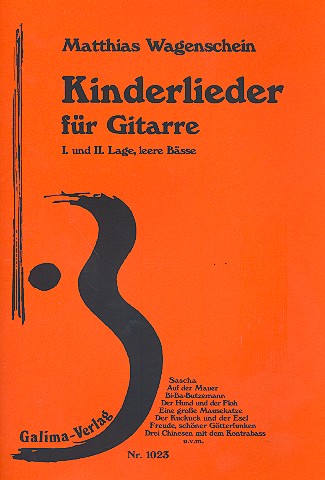 Kinderlieder Band 2   für Gitarre (1. und 2. Lage, leere Bässe)  