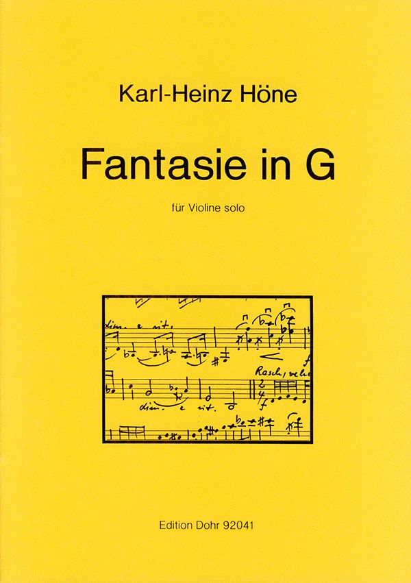 Fantasie in G&nbsp;&nbsp;für Violine solo&nbsp;&nbsp;