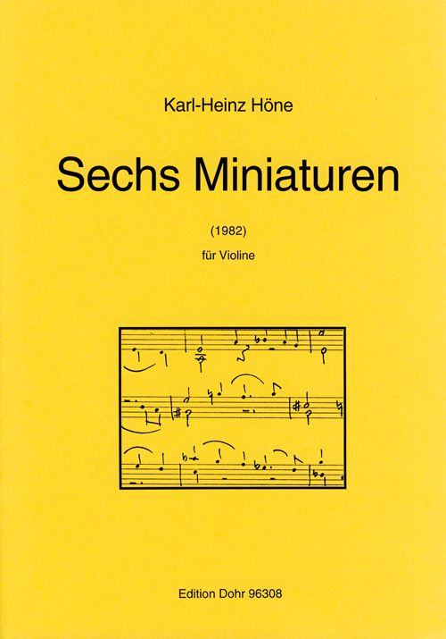 6 MINIATUREN FUER VIOLINE SOLO&nbsp;&nbsp;(1982)&nbsp;&nbsp;