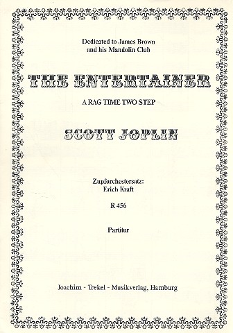 The Entertainer&nbsp;&nbsp;für Zupforchester&nbsp;&nbsp;Partitur